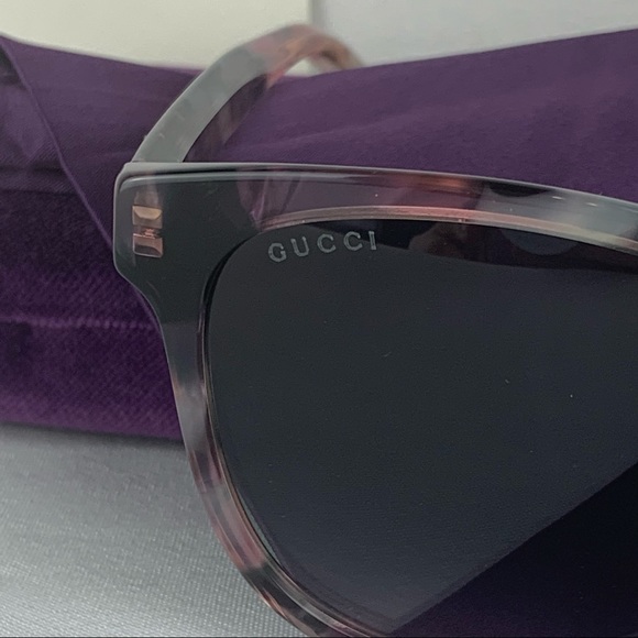 ❌SOLD❌GUCCI GG0232SK 004 Purple Havana Oval Grey - Picture 4 of 16